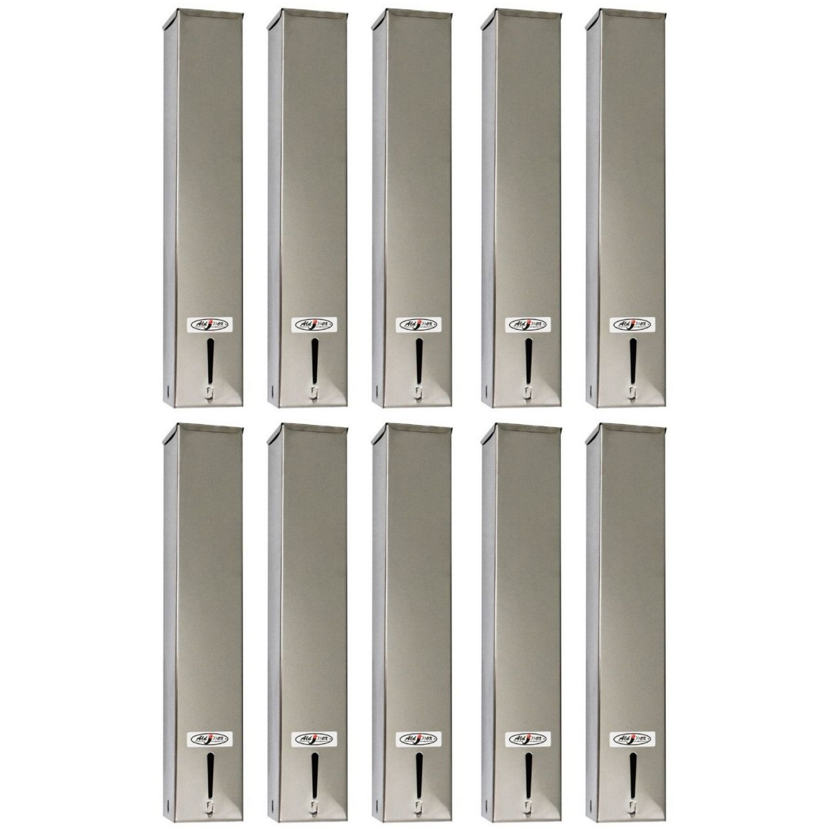 Kit 10 Dispensers Quadrado 200ml Inox
