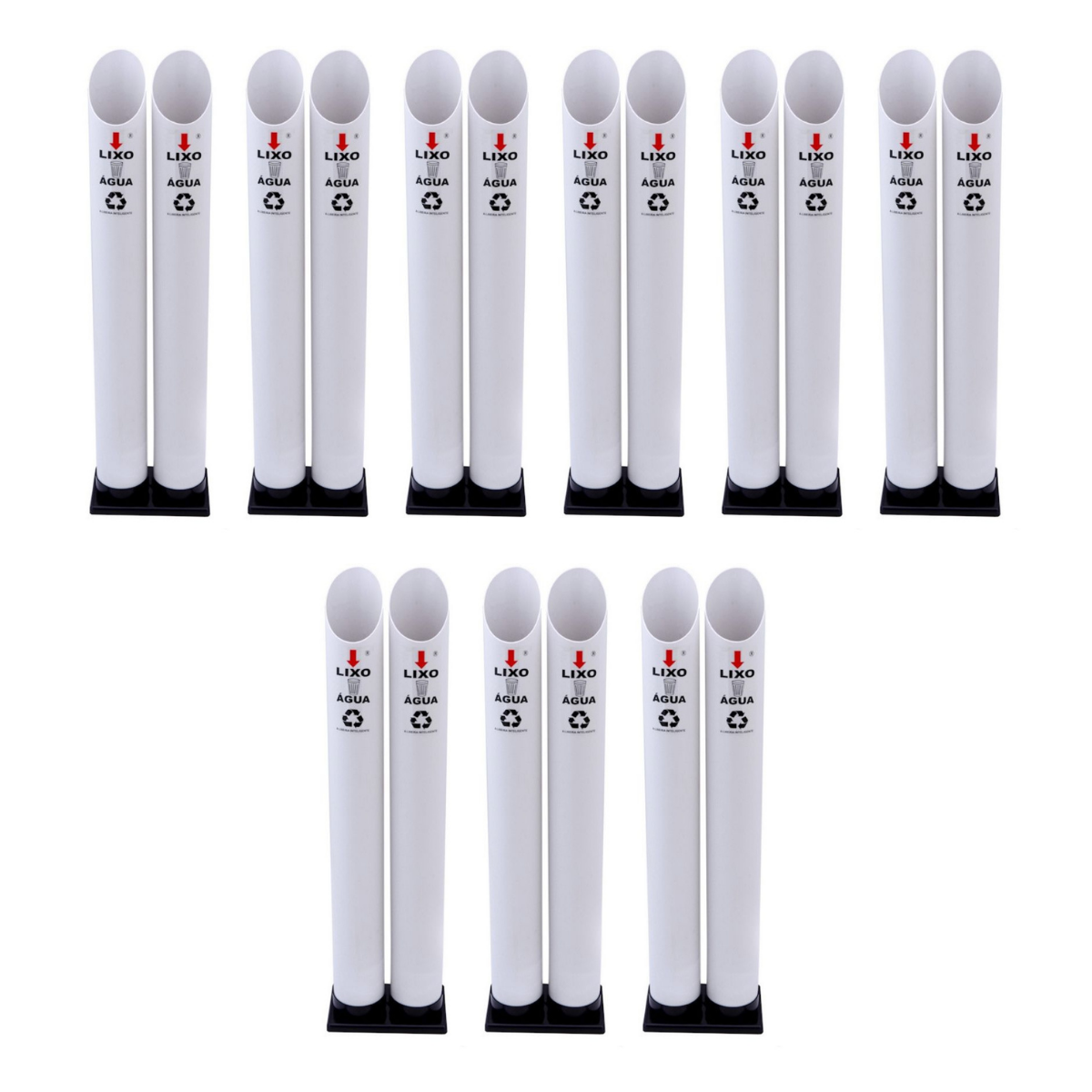 Kit 9 Coletores Duplos Água PVC