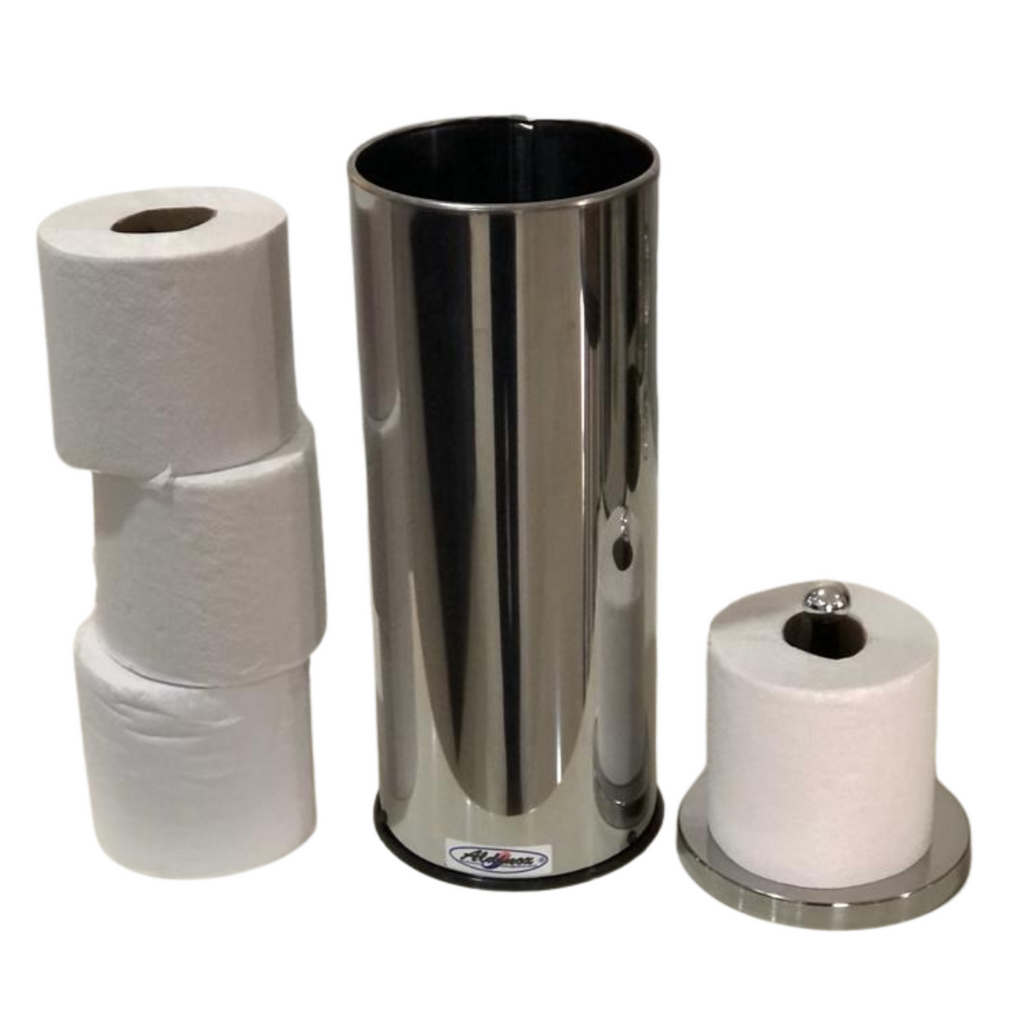 Porta Papel Higiênico Vertical Inox 4 R/L