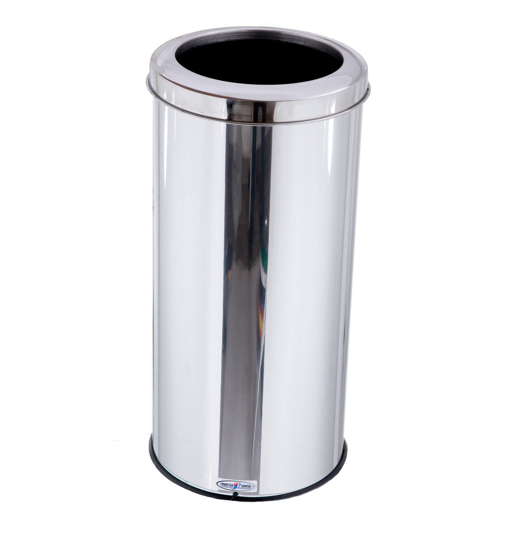 LIXEIRA INOX COM ARO INOX 24X50 25L MSP 704