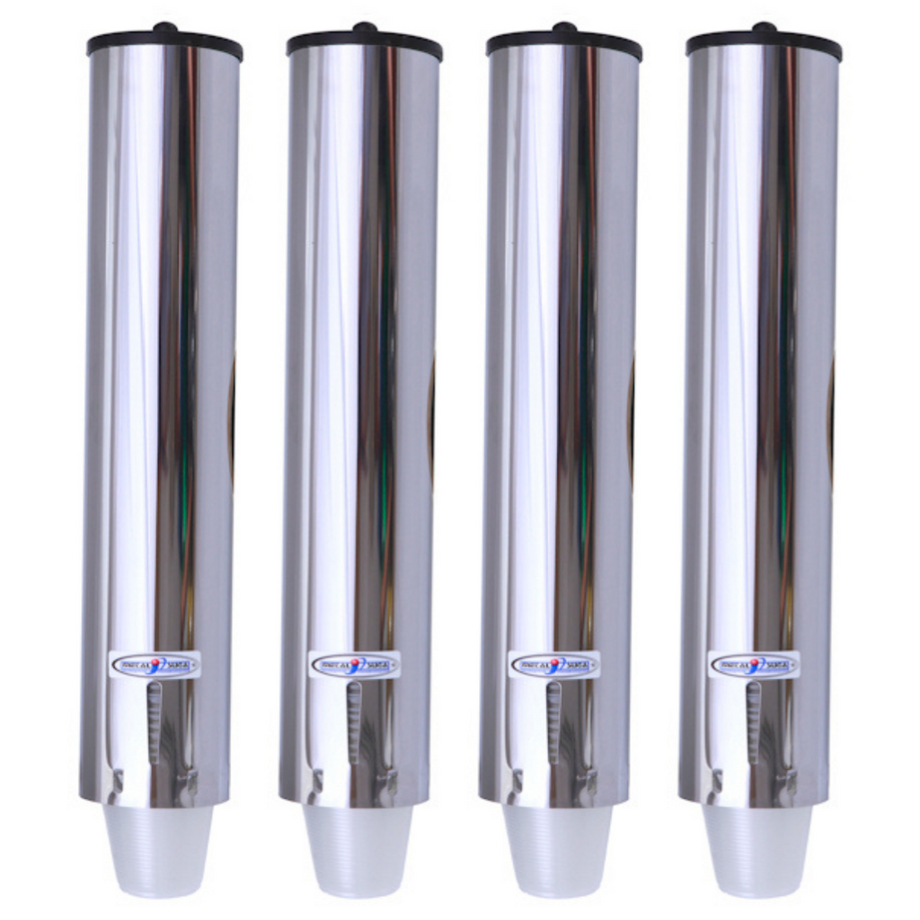 Kit 4 Dispensers Redondos 200ml Inox