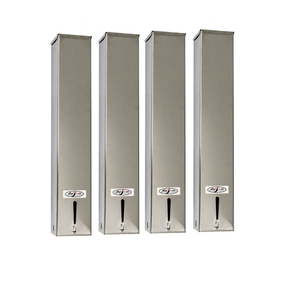 Kit 4 Dispensers Quadrado 200ml Inox