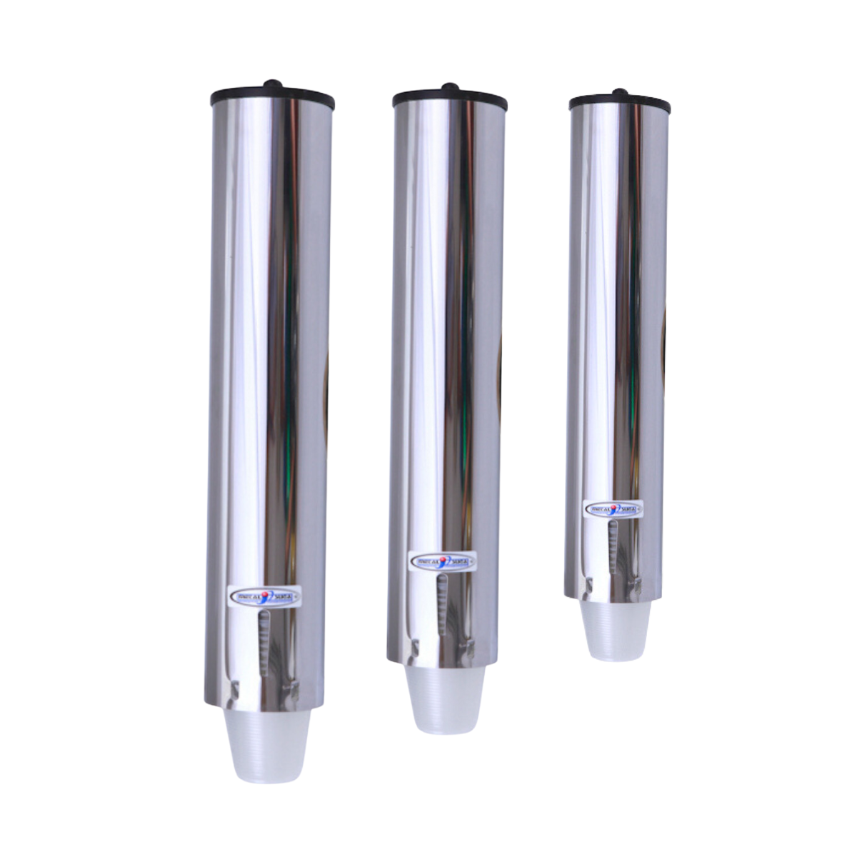 Kit Dispenser Redondo 50/200/400ml Inox