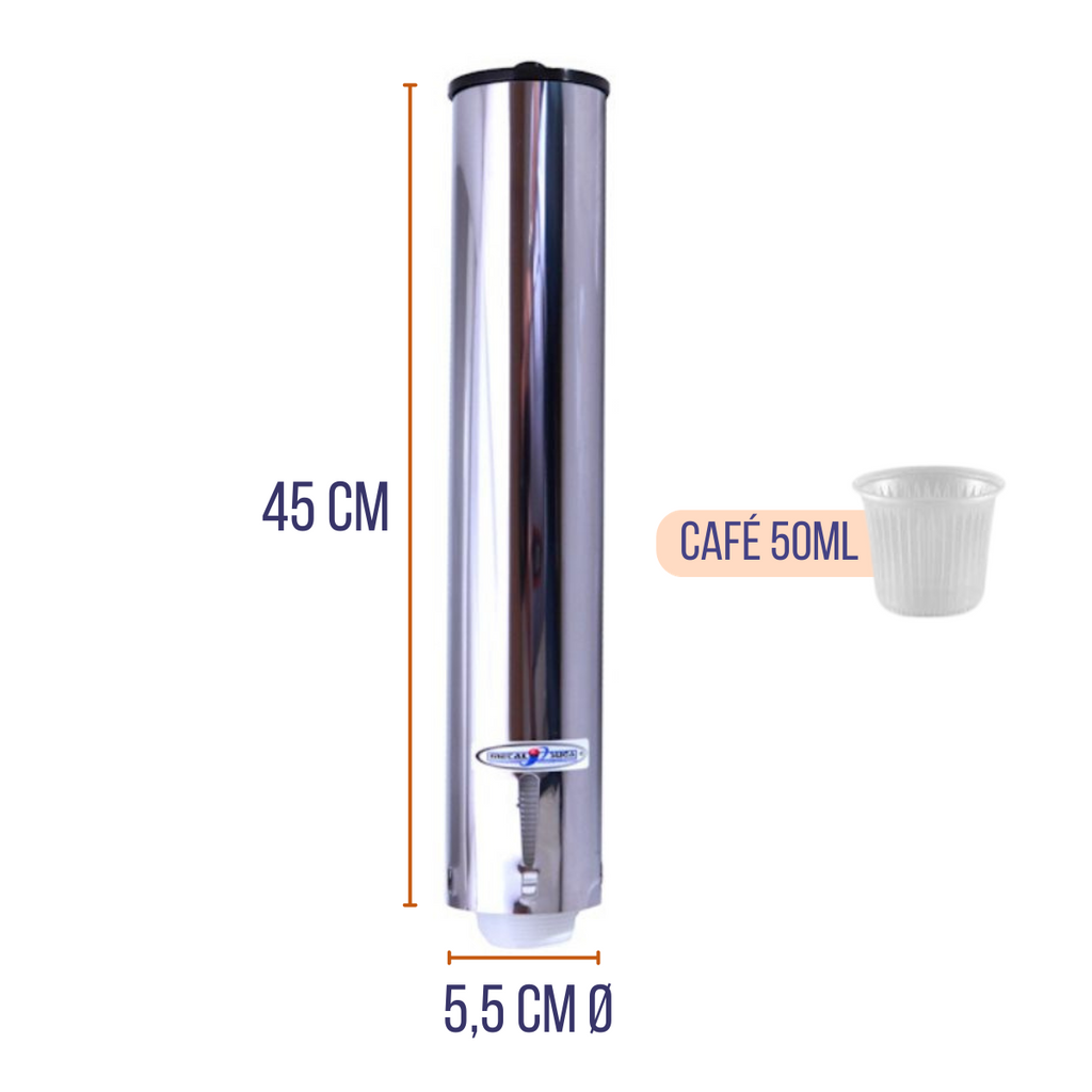 Kit Dispenser Redondo 50/200/400ml Inox