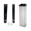 Kit 1 Coletor Conjugado Água e Café + 1 Dispenser Esmaltado Preto 200ML + 1 Dispenser 50ML