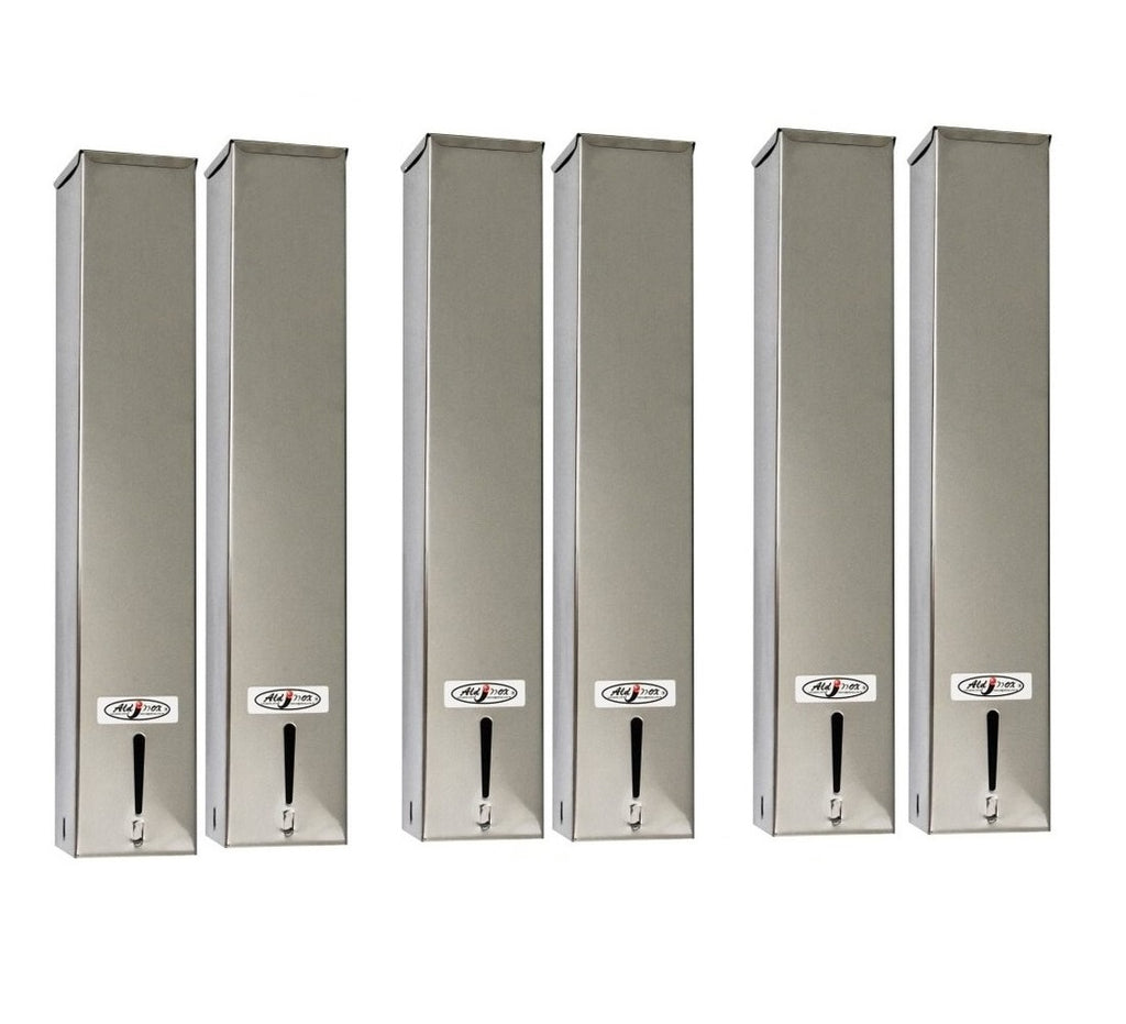 Kit 6 Dispensers Quadrado 200ml Inox