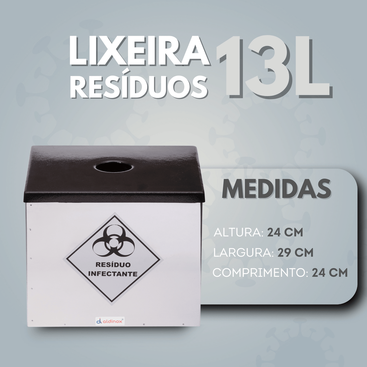 Porta Coletor De Materiais Perfurocortantes 13L