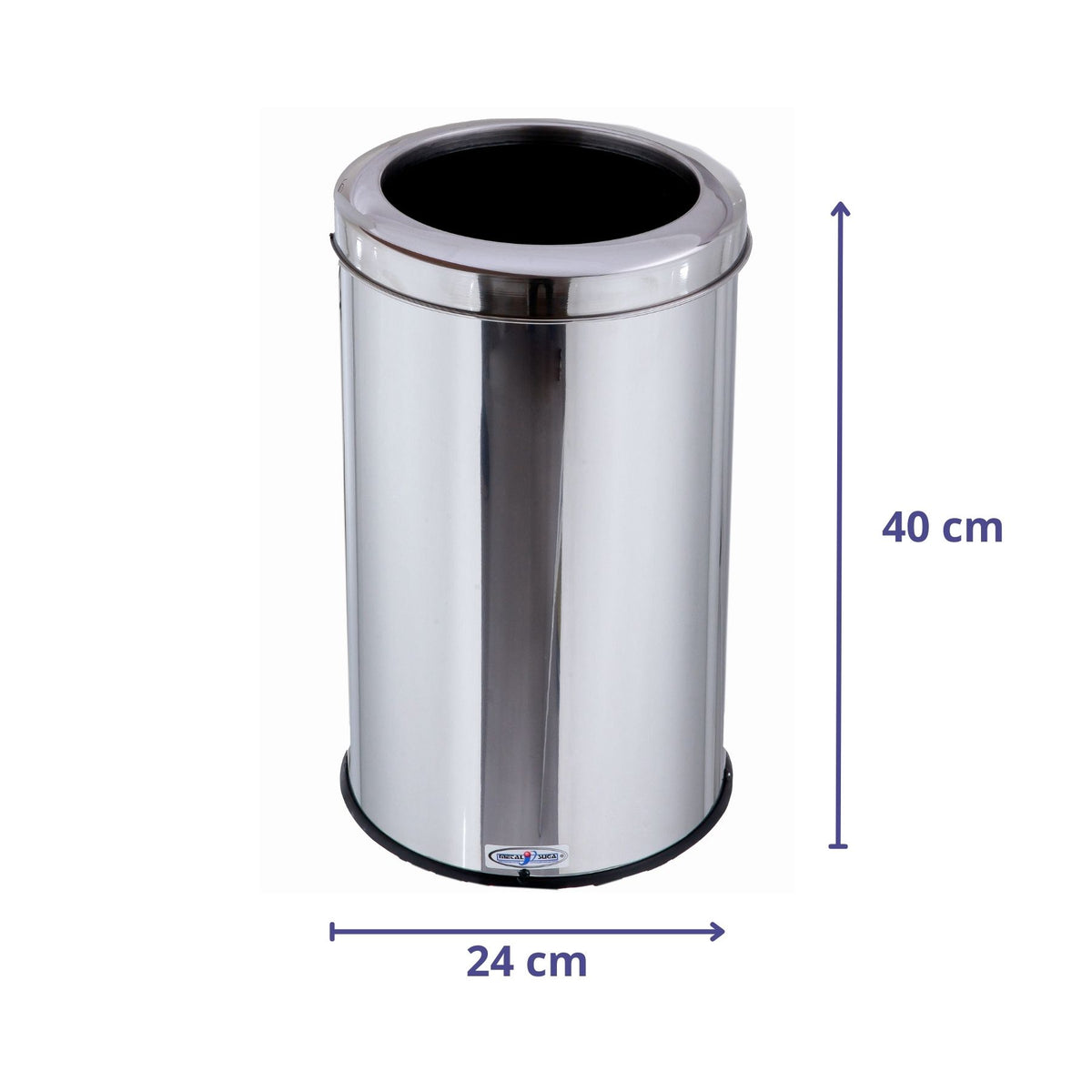 LIXEIRA INOX COM ARO INOX 24X40 20L MSP 703