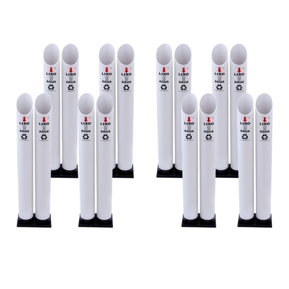 Kit 8 Coletores Duplos Água PVC