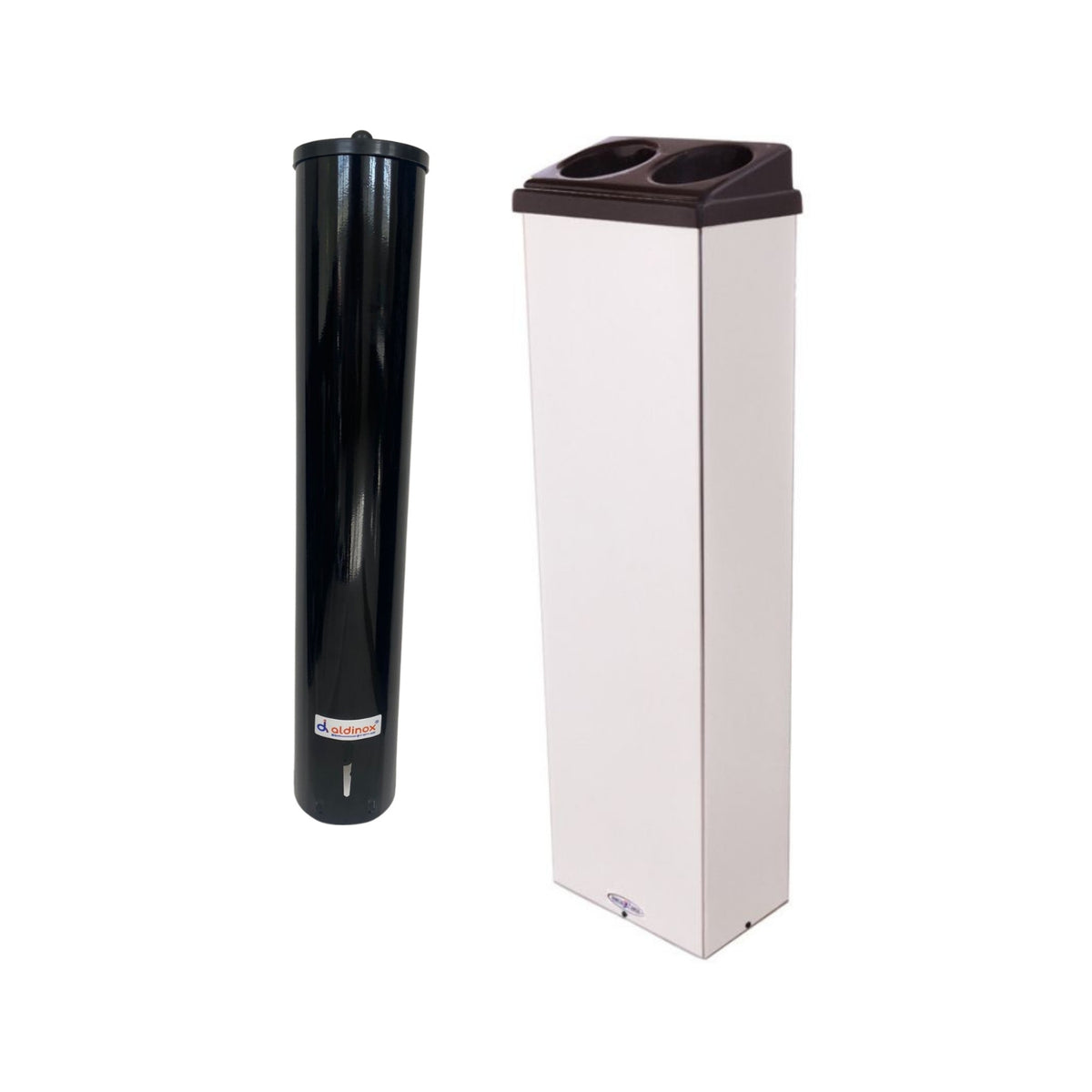 Kit 1 Coletor Conjugado Água + 1 Dispenser Esmaltado Preto 200ML