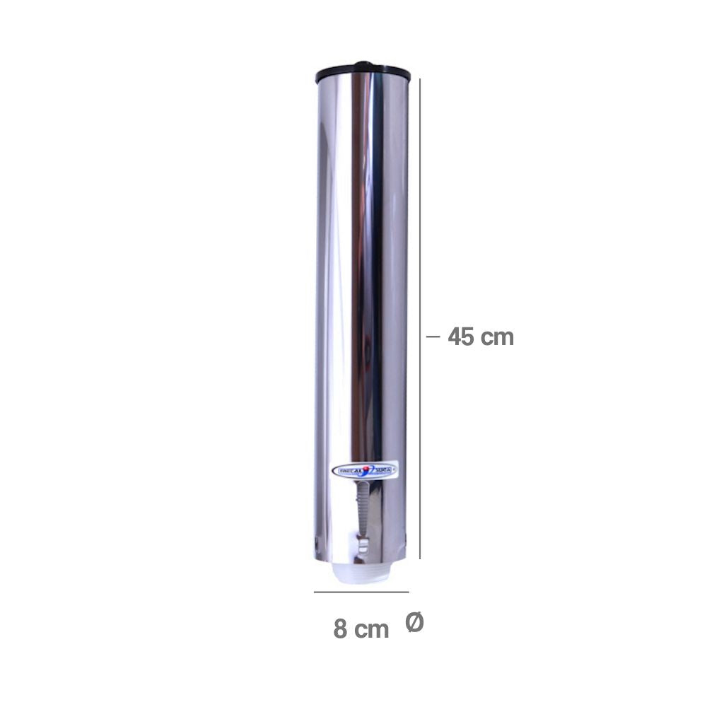 Kit Dispenser Porta Copos Descartável Inox 200/300/500/700ML