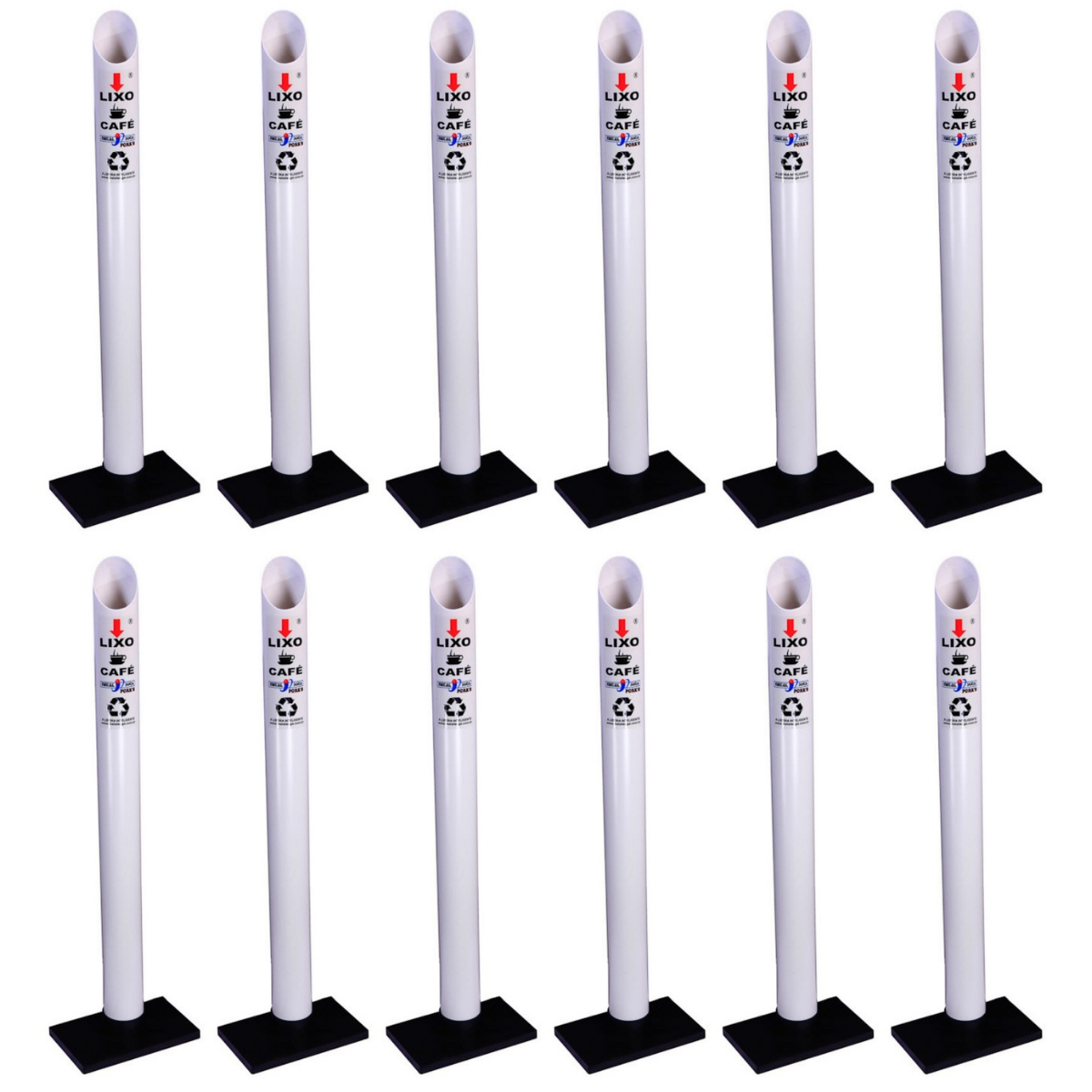 Kit 12 Coletores Individuais Café PVC