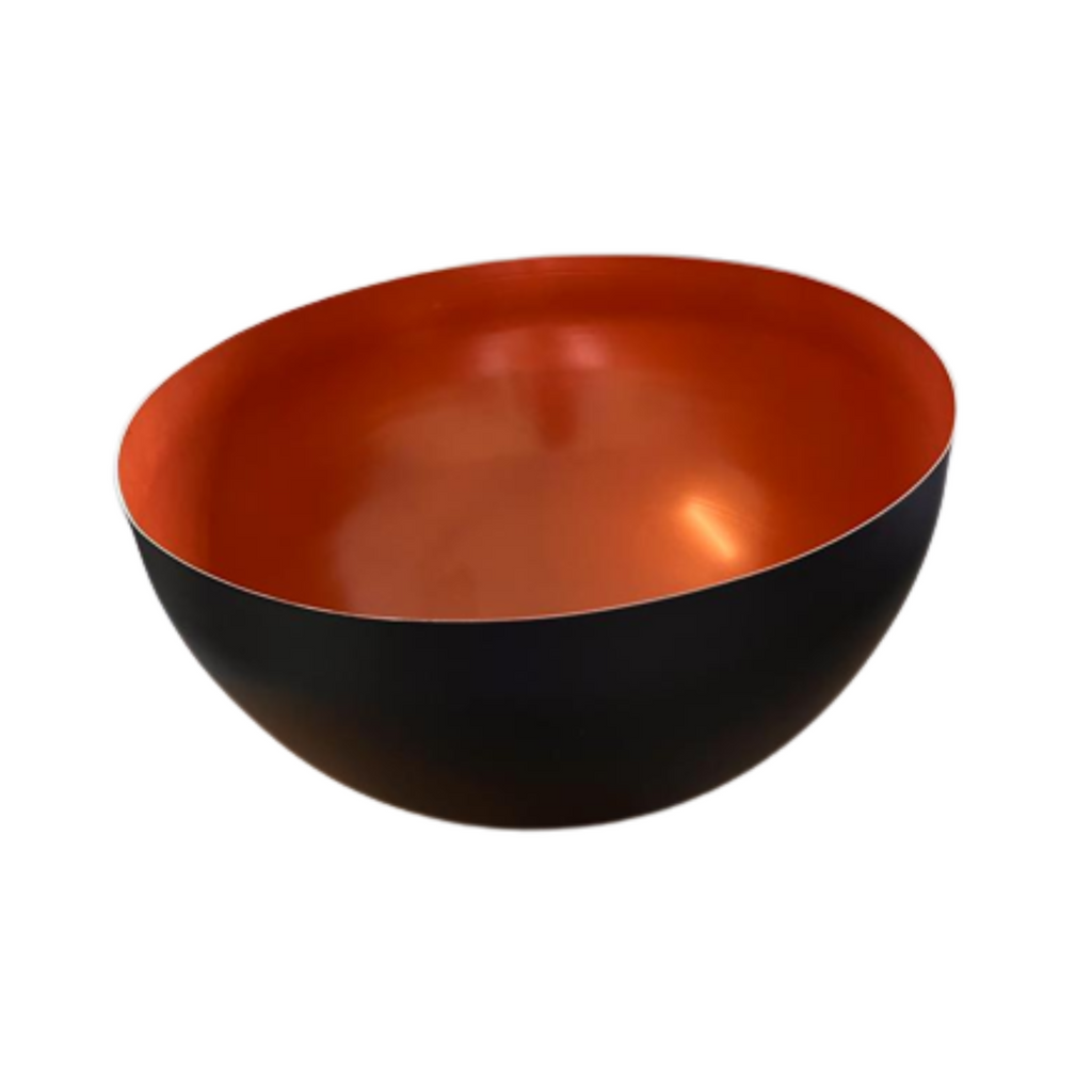 Pendente Meia Bola Preto Com Cobre