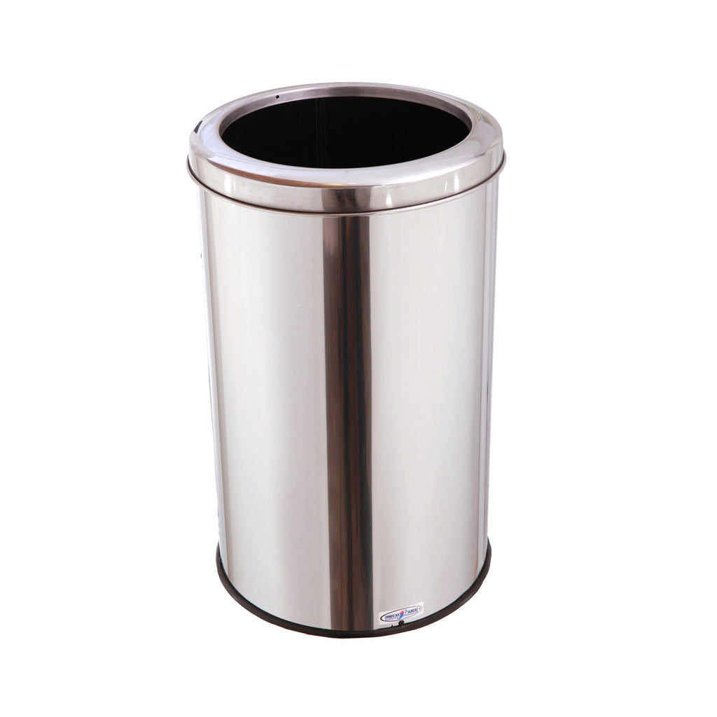 LIXEIRA INOX COM ARO INOX 30X50 35L MSP 708