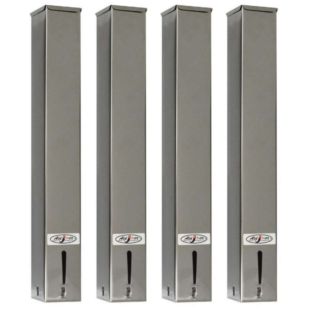 Kit 4 Dispensers Quadrado 50ml Inox