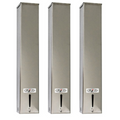 Kit 3 Dispensers Quadrado 200ml Inox
