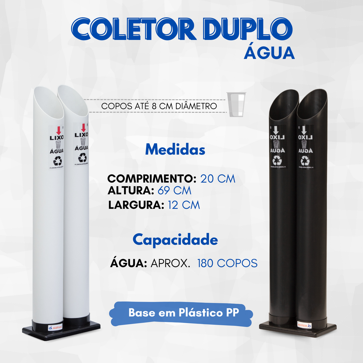 Coletor Copo Descartável Duplo Água 200ml