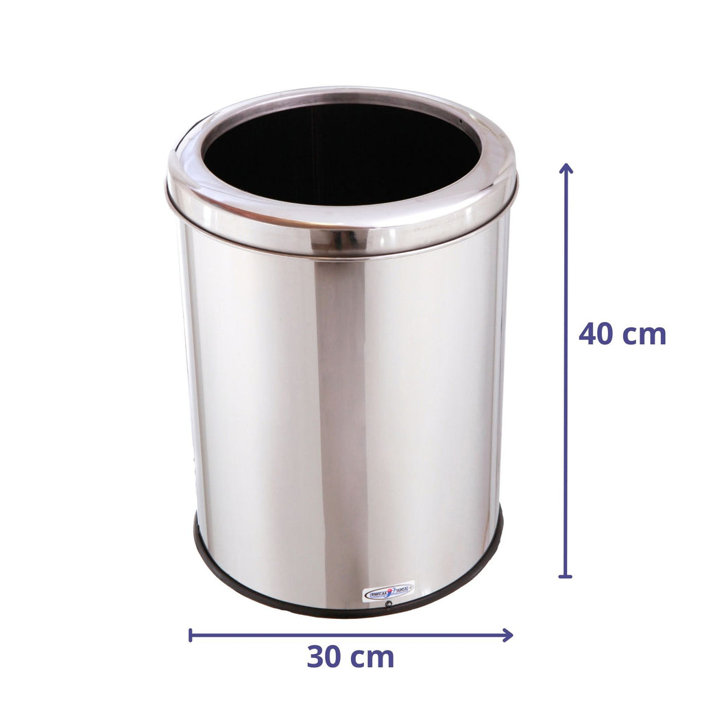 LIXEIRA INOX COM ARO INOX 30X40 30L MSP 707