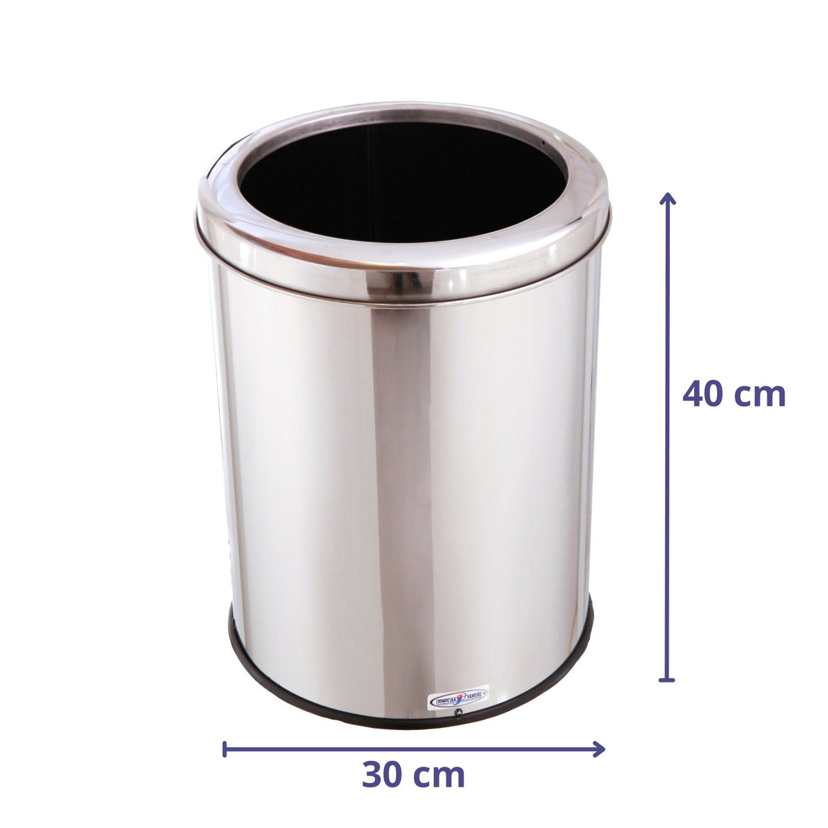 LIXEIRA INOX COM ARO INOX 30X40 30L MSP 707