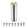 Lixeira Redonda Flip Top Aro Plástico Miolo Inox 30L