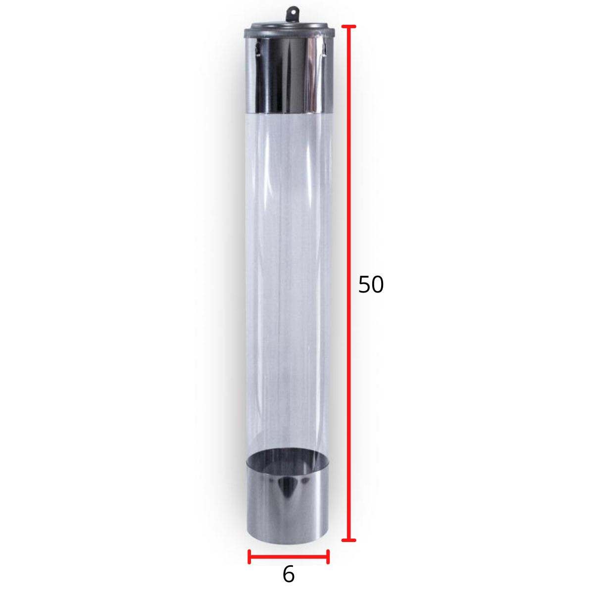 Dispenser Acrílico Inox Café 50ML