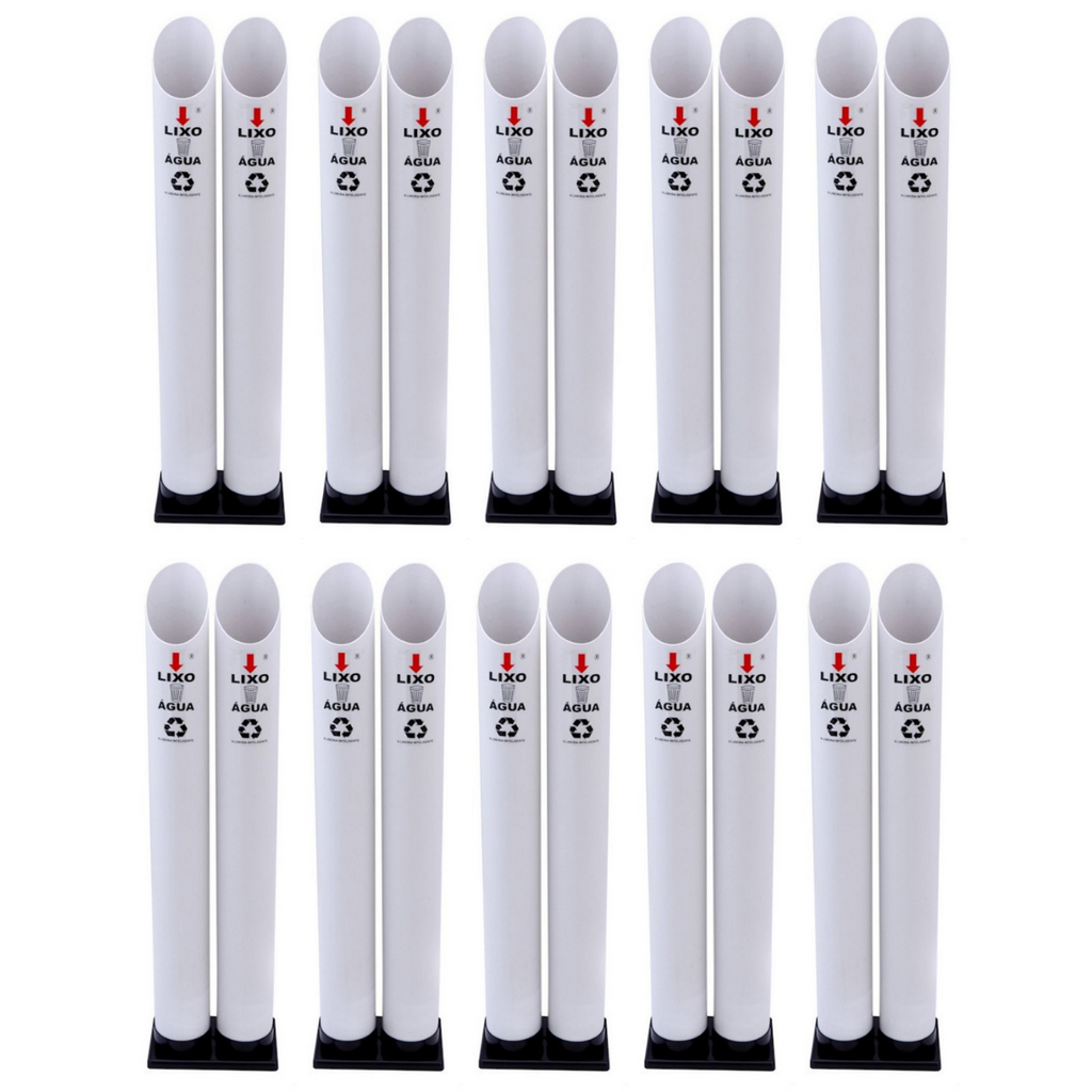Kit 10 Coletores Duplos Água PVC