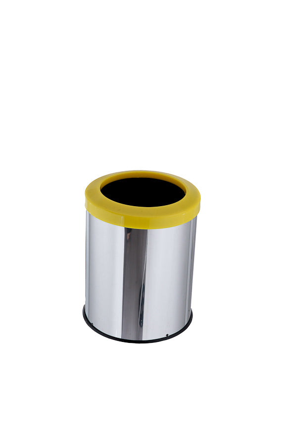 LIXEIRA INOX COM ARO ESMALTADO CORES 24X30 15L MSP 614