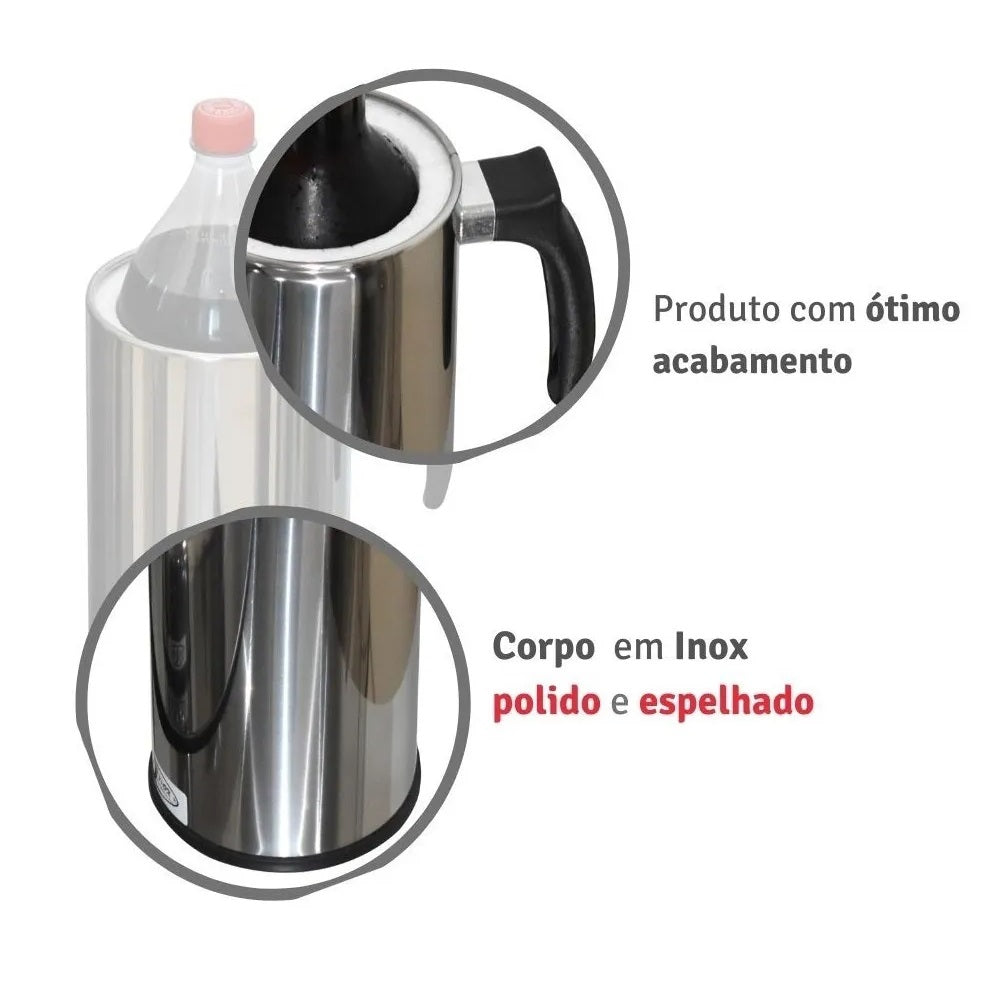 Porta Garrafas 2L inox