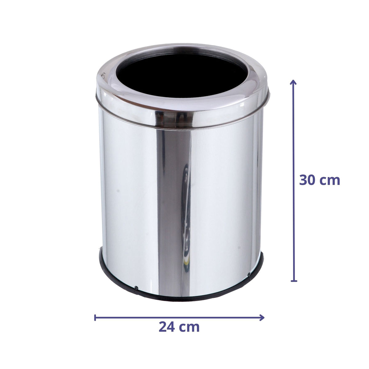 LIXEIRA INOX COM ARO INOX 24X30 15L MSP 702