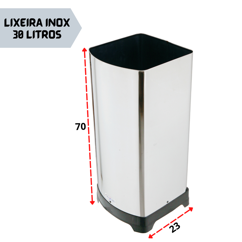 Kit Lixeira Coleta Seletiva Educacional 30 Litros
