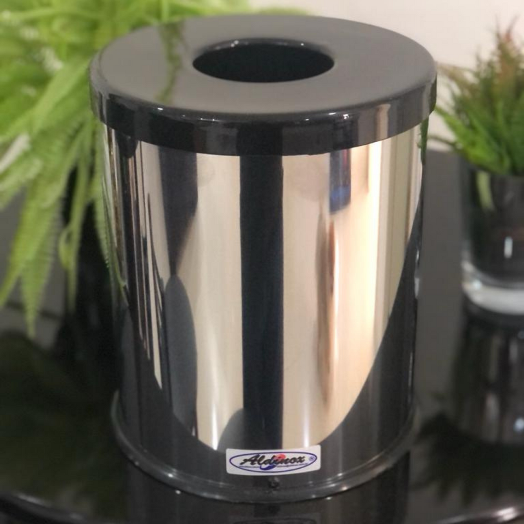 Lixeira Inox Para Lavabo Aro Anti Inseto Hole Trash 5L