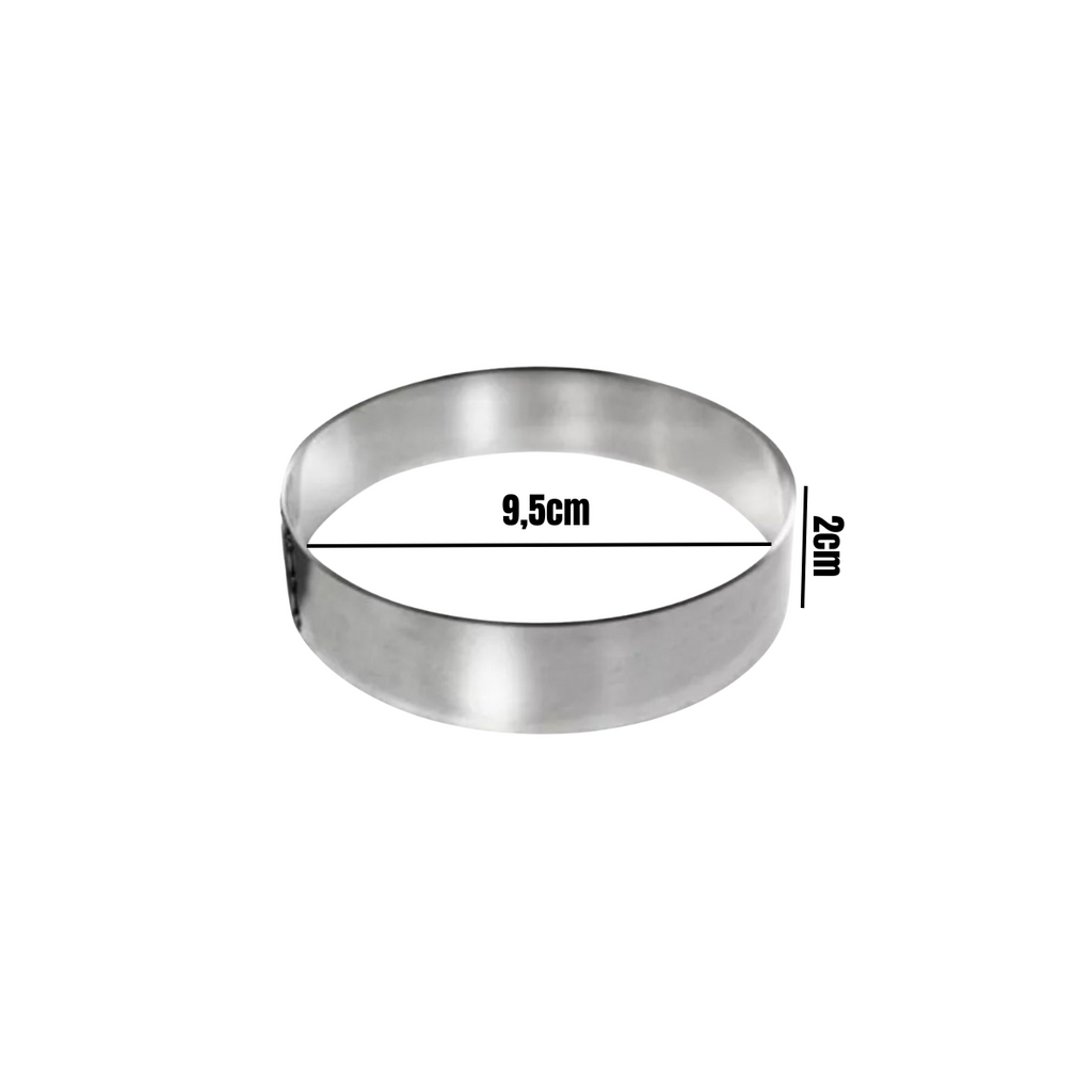 Kit 4 Formas Modeladoras Inox S/ Cabo Para Ovo Hamburguer