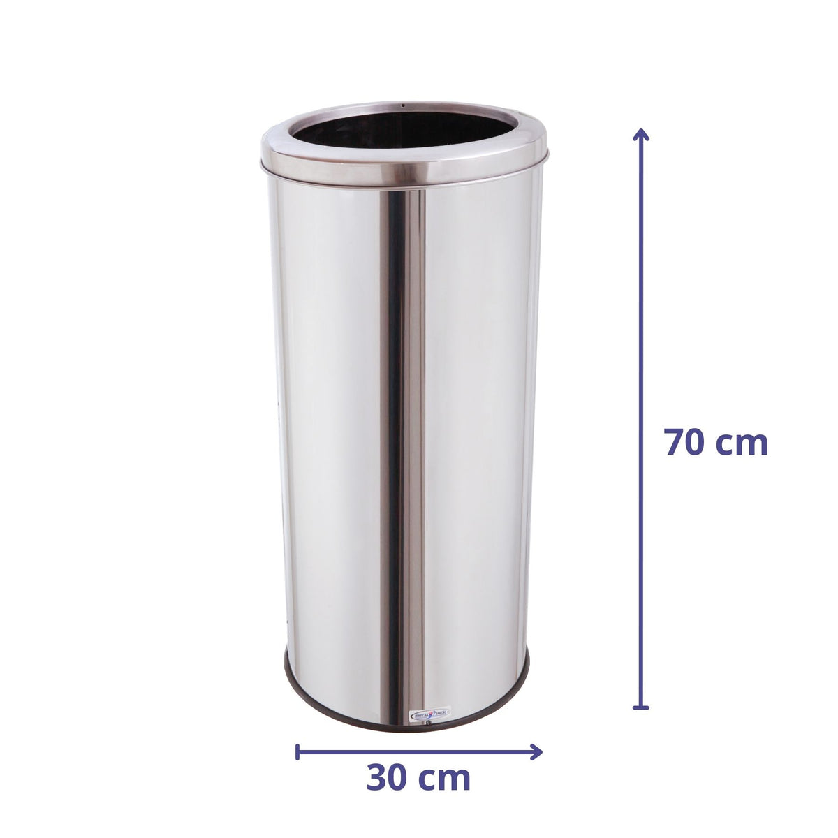 LIXEIRA INOX COM ARO INOX 30X70 50L MSP 709