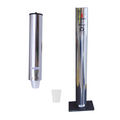 Kit Dispenser Redondo Inox Água 200ML + Coletor Inox Individual Água