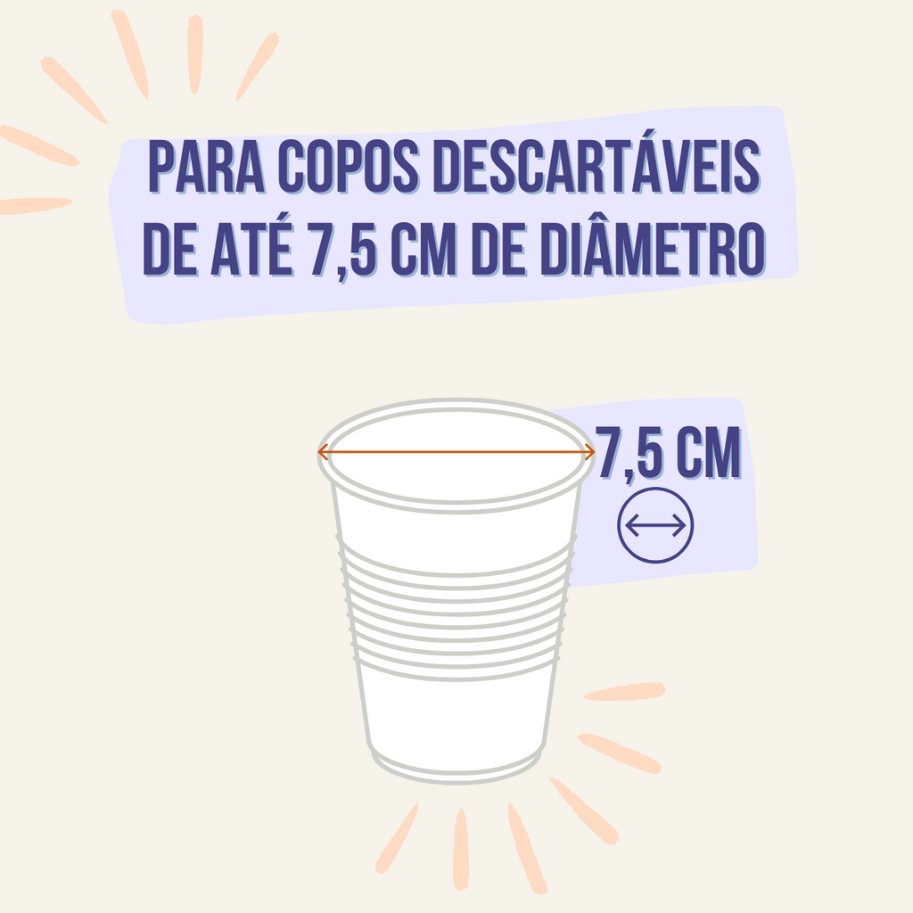 Kit 10 Dispenser Porta Copos Descartável Inox Água 200ML
