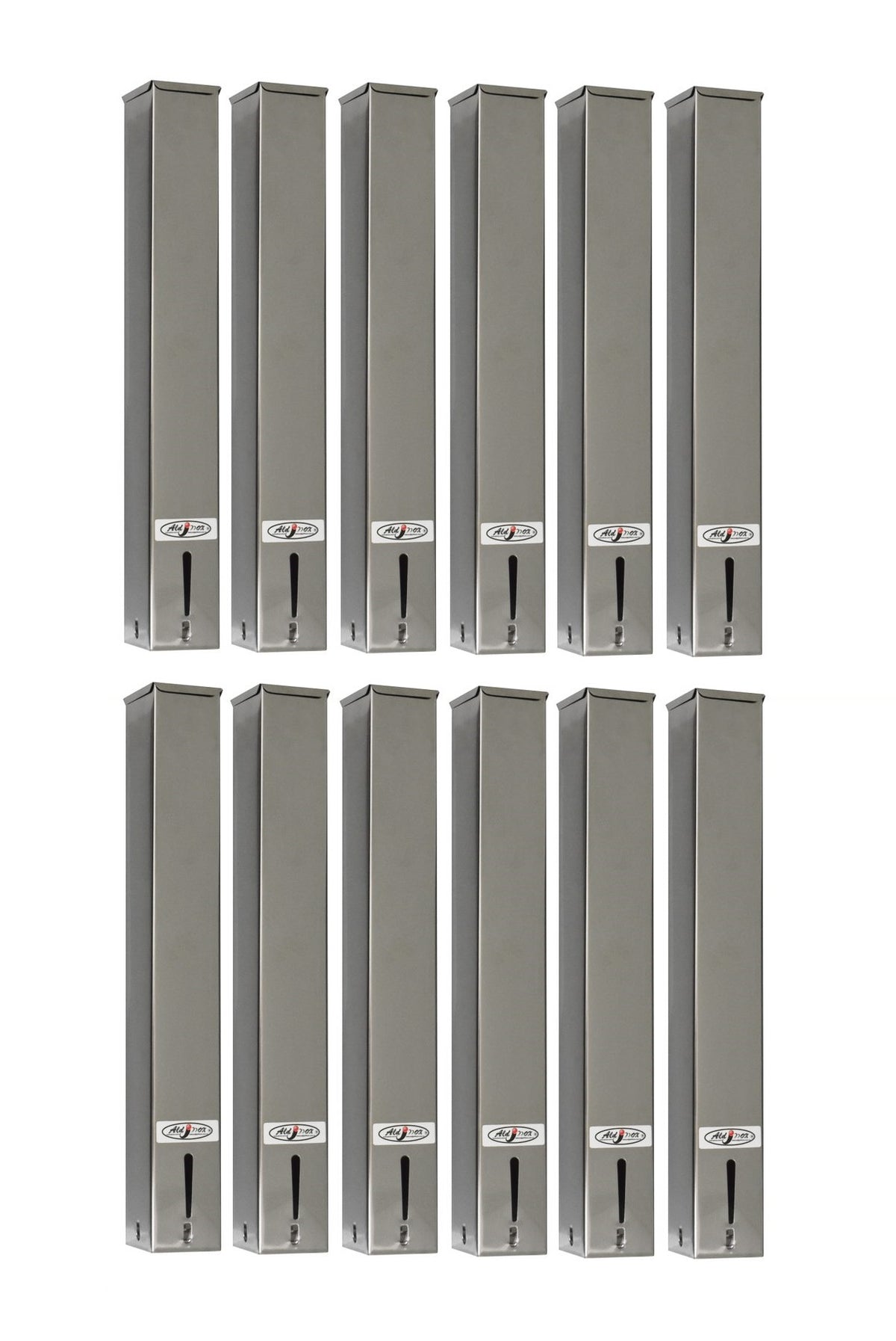 Kit 12 Dispensers Quadrado 50ml Inox