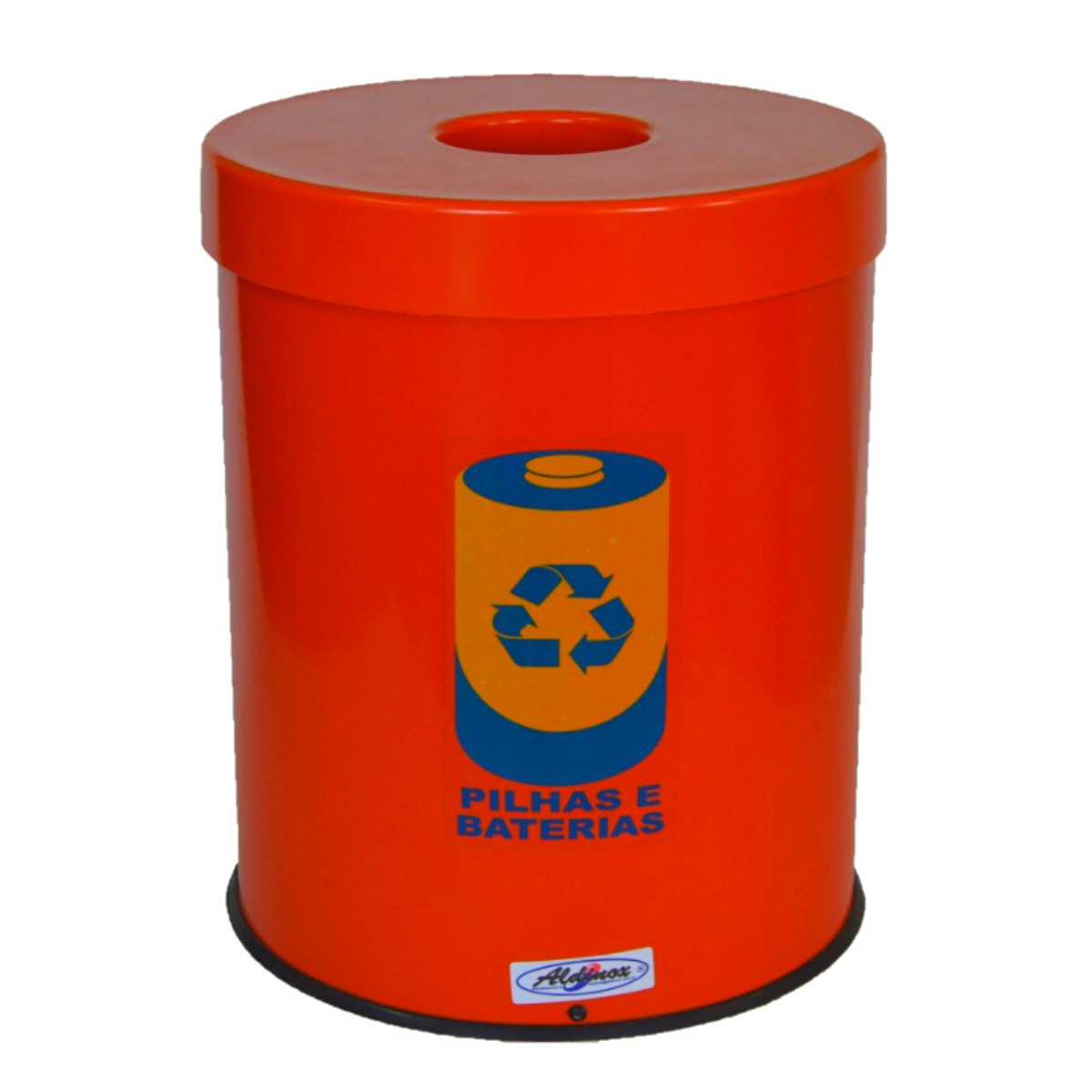 Lixeira Coleta Seletiva de Pilha Esmaltada Tampa Plástica 25L