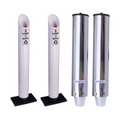 Kit 2 Coletores Individuais Água PVC + 2 Dispensers Redondos 200ml Inox