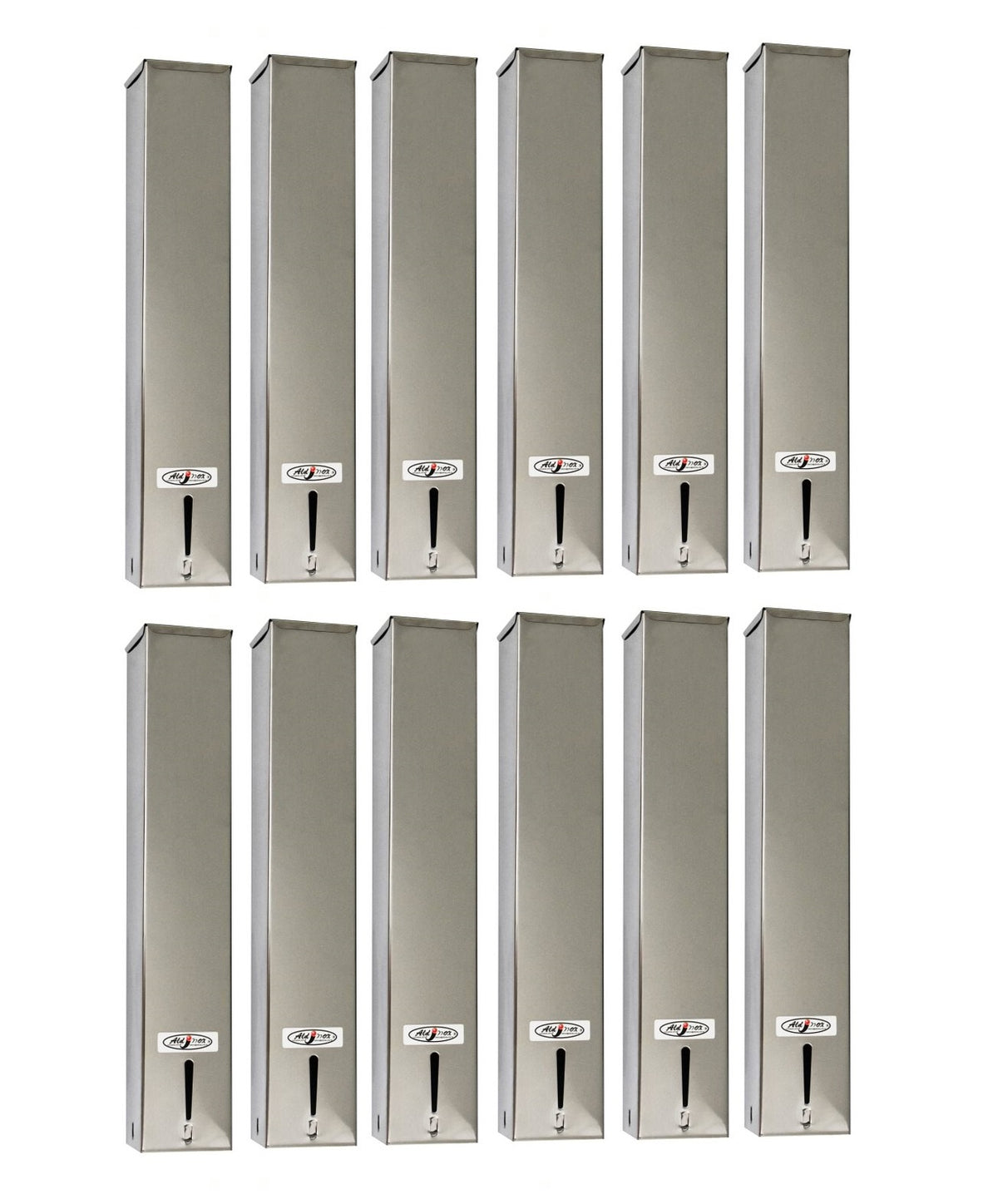 Kit 12 Dispensers Quadrado 200ml Inox