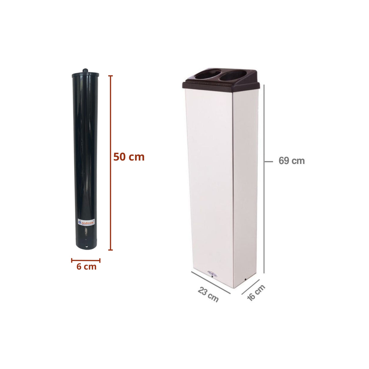 Kit 1 Coletor Conjugado Café + 1 Dispenser Esmaltado Preto 50ML