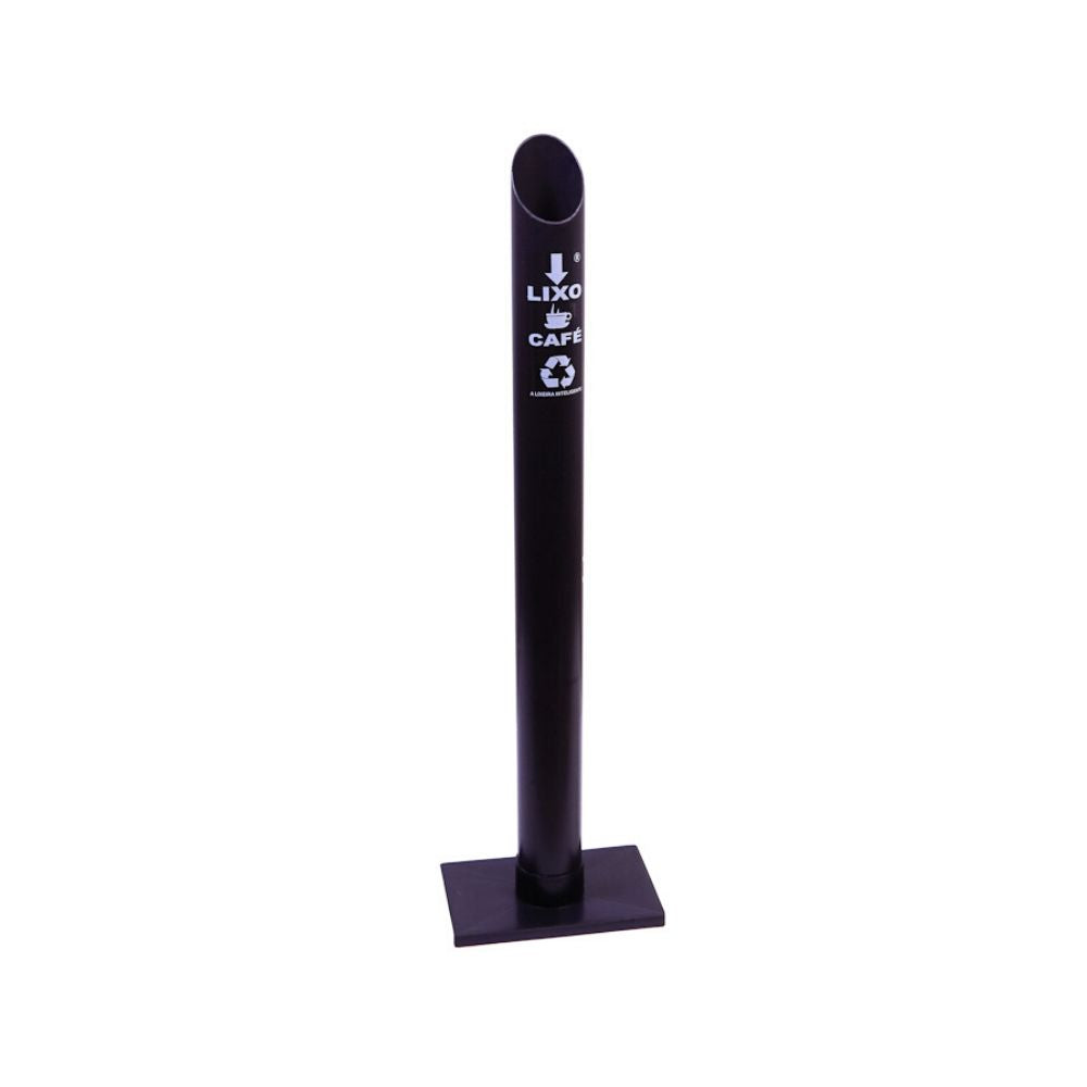 Kit 1 Dispenser Esmaltado Preto Café 50ML + 1 Coletor Individual Café 50ml