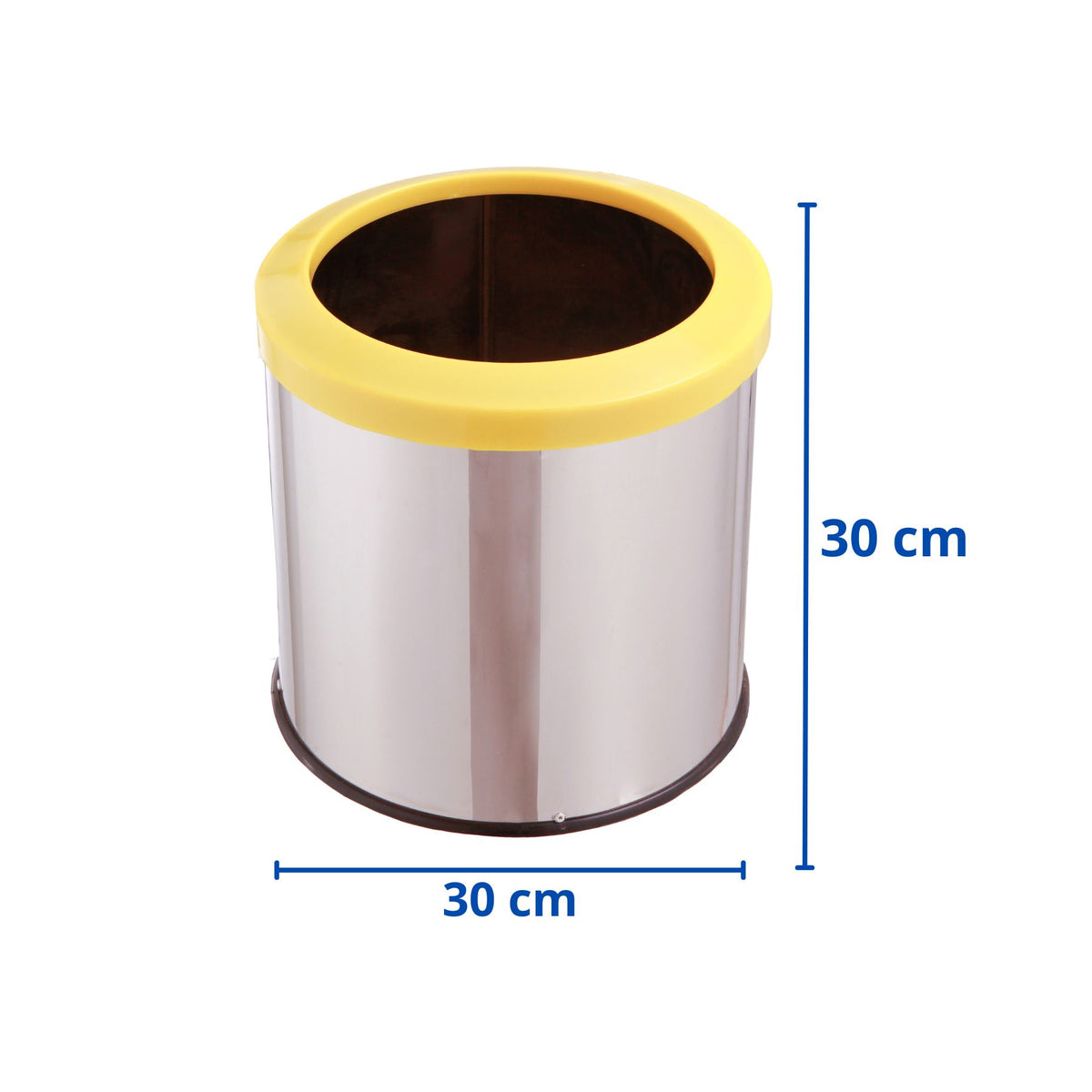 LIXEIRA INOX COM ARO PLASTICO CORES 30x30 20L MSP 604