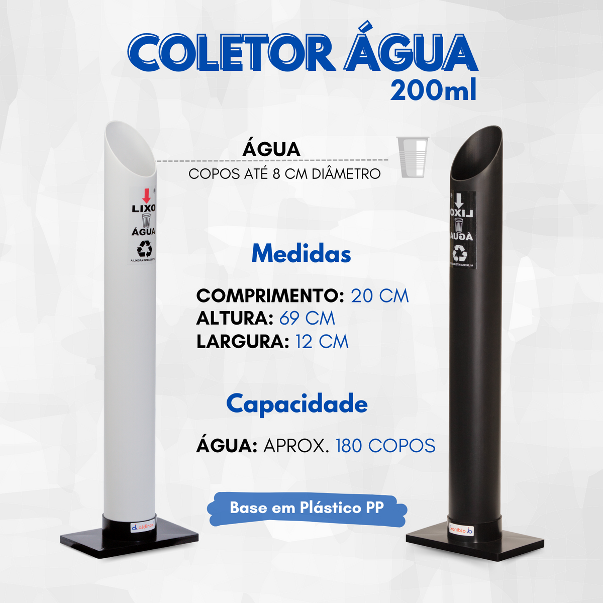 Coletor Copo Descartável Individual Água 200ml