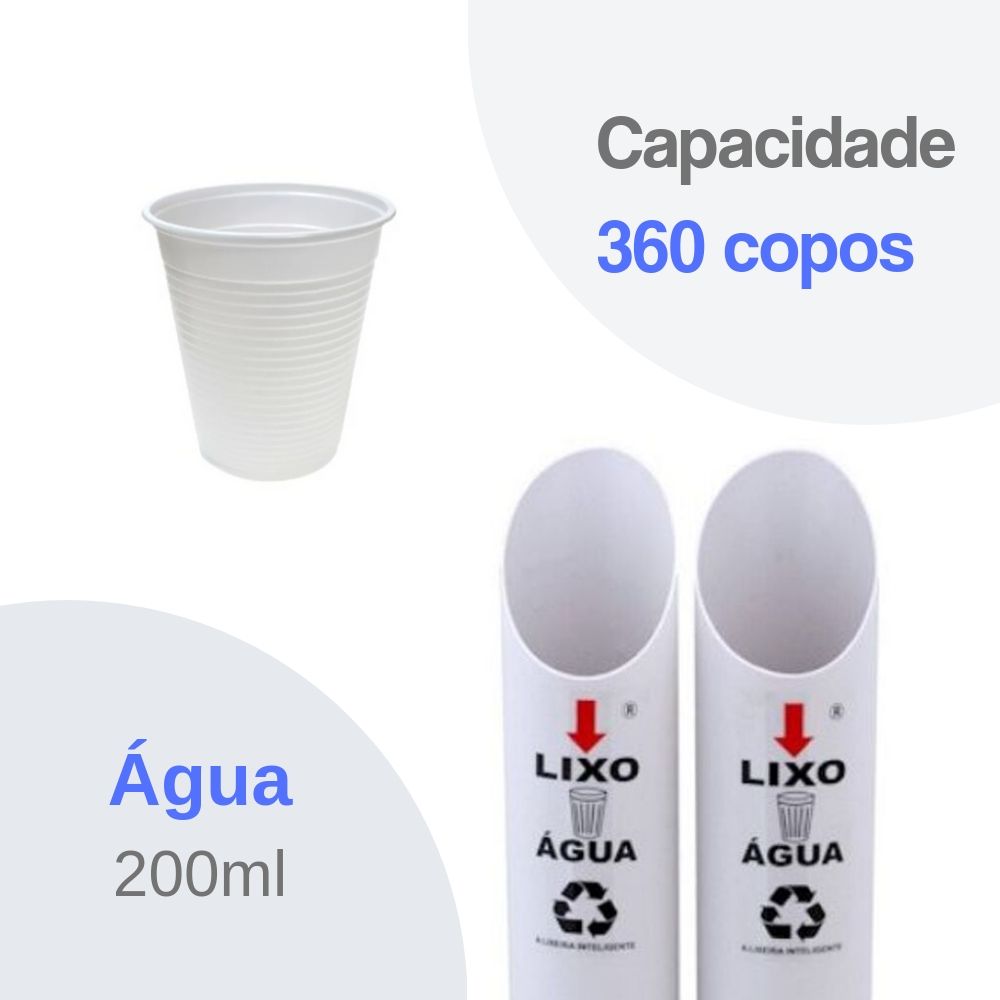 Kit 3 Coletores Duplos Água PVC