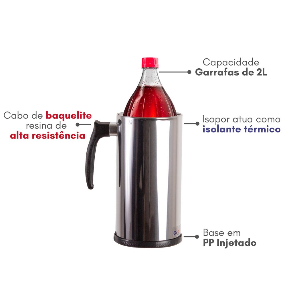 Porta Garrafas 2L inox