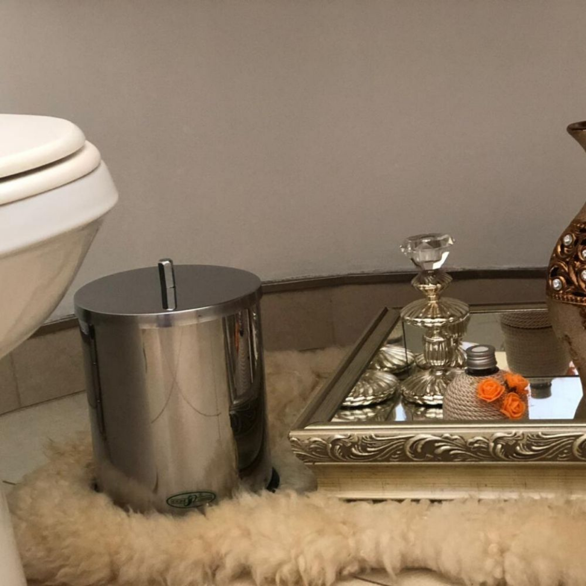 Lixeira Lavabo 5L Inox