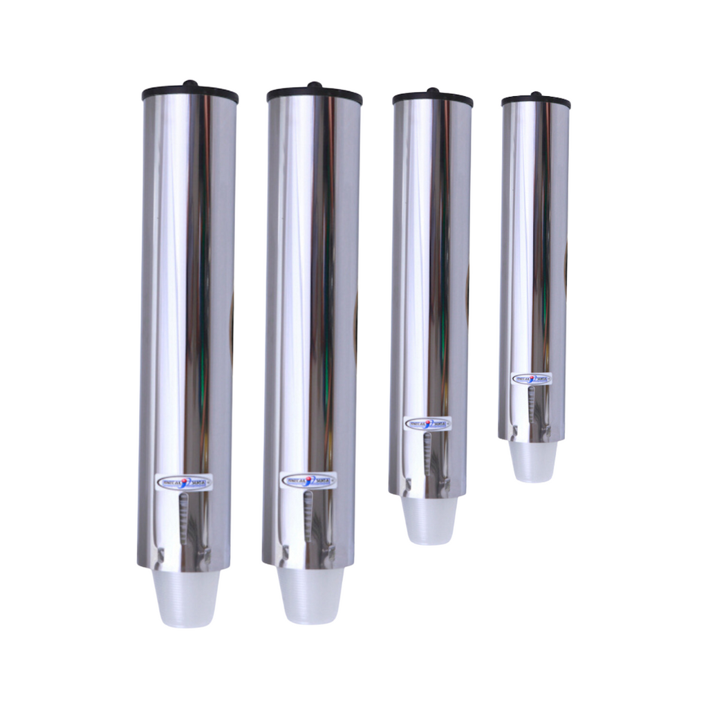 Kit 1 Dispenser Redondo 200ml Inox + 1 Dispenser Redondo 300ml Inox + 2 Dispensers Redondo 400ml Inox