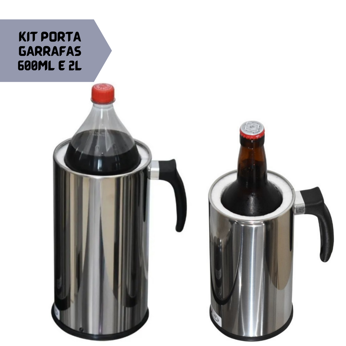 Kit Porta Garrafas 600ml E 2 Litros