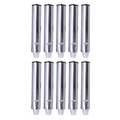 Kit 10 Dispenser Porta Copos Descartável Inox Água 200ML