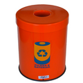 Lixeira Coleta Seletiva de Pilha Esmaltada Tampa Plástica 25L